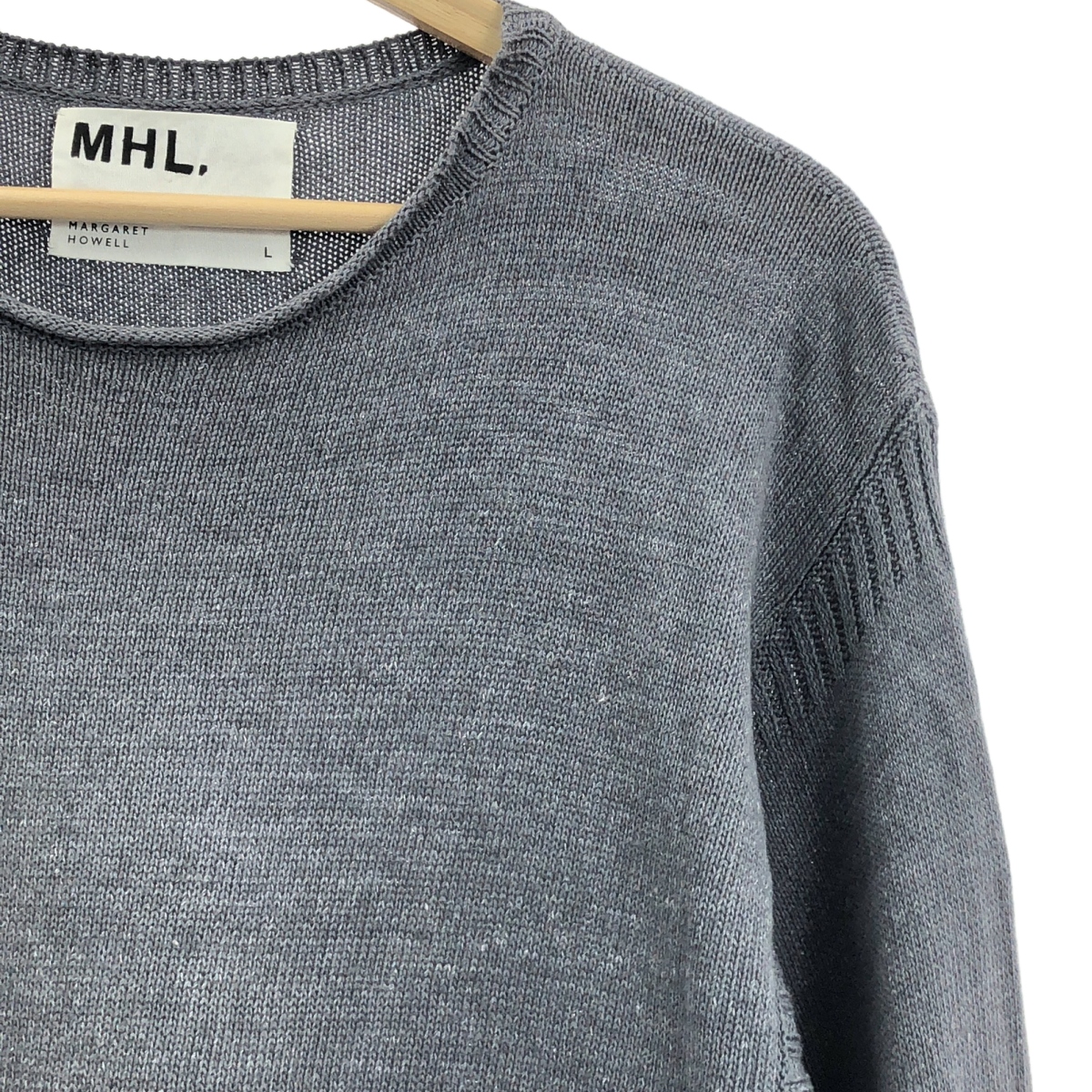 MHL. / エムエイチエルマーガレットハウエル リネン コットン クルーネック ニット
