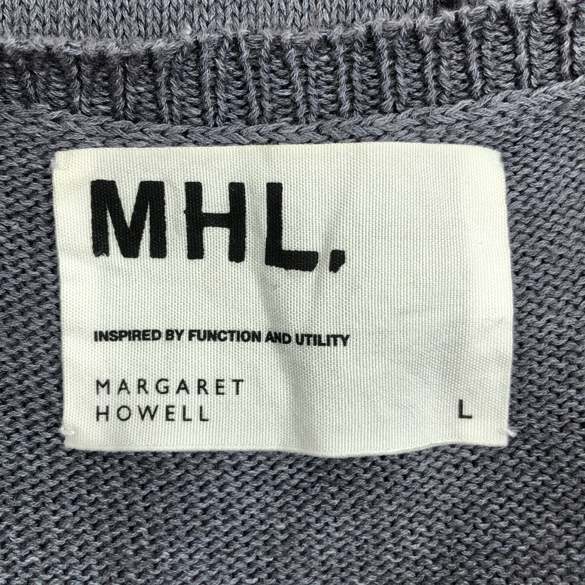 MHL. / エムエイチエルマーガレットハウエル リネン コットン クルーネック ニット