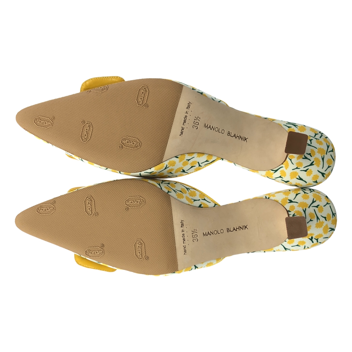 MANOLO BLAHNIK / マノロブラニク Maysale メイセール / バックル フラワー ミュールサンダル