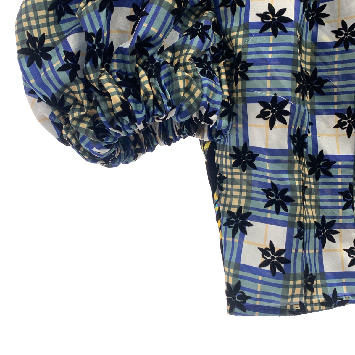 その他 チェック ギャザー ショート丈 シャツ ジャケット