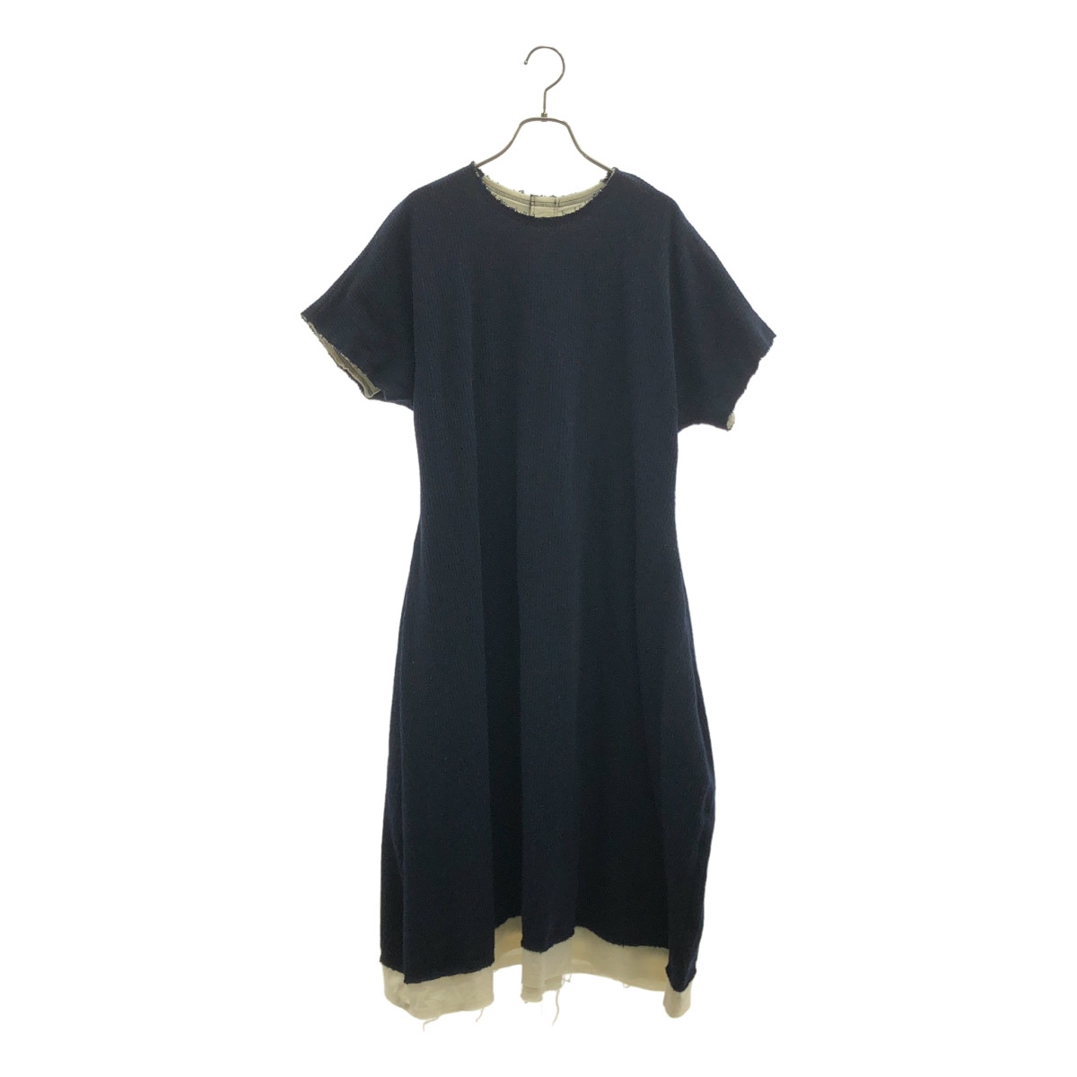 COMME des GARCONS / コムデギャルソン ウール オーバーシルエット カットオフ レイヤード ニット ワンピース