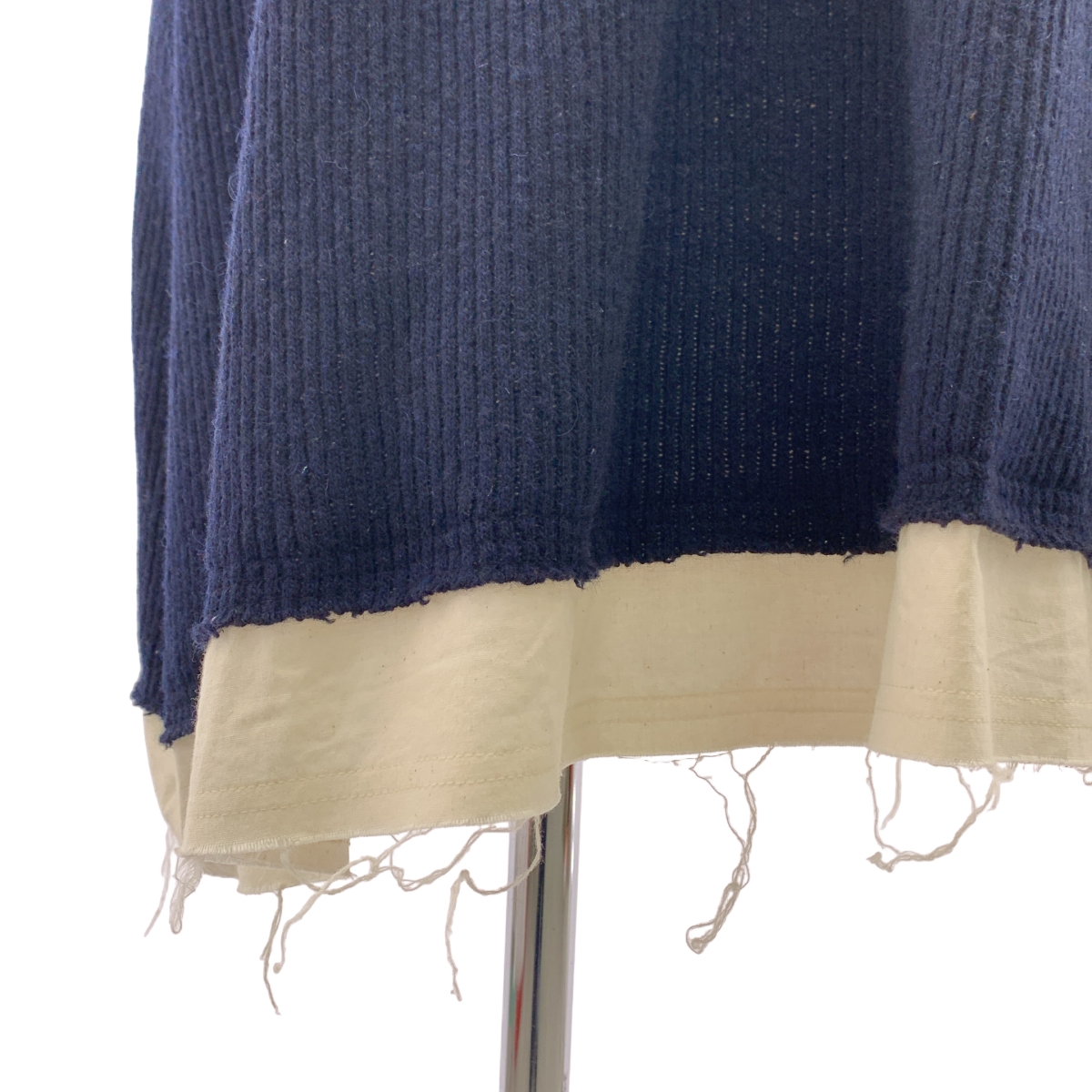 COMME des GARCONS / コムデギャルソン ウール オーバーシルエット カットオフ レイヤード ニット ワンピース