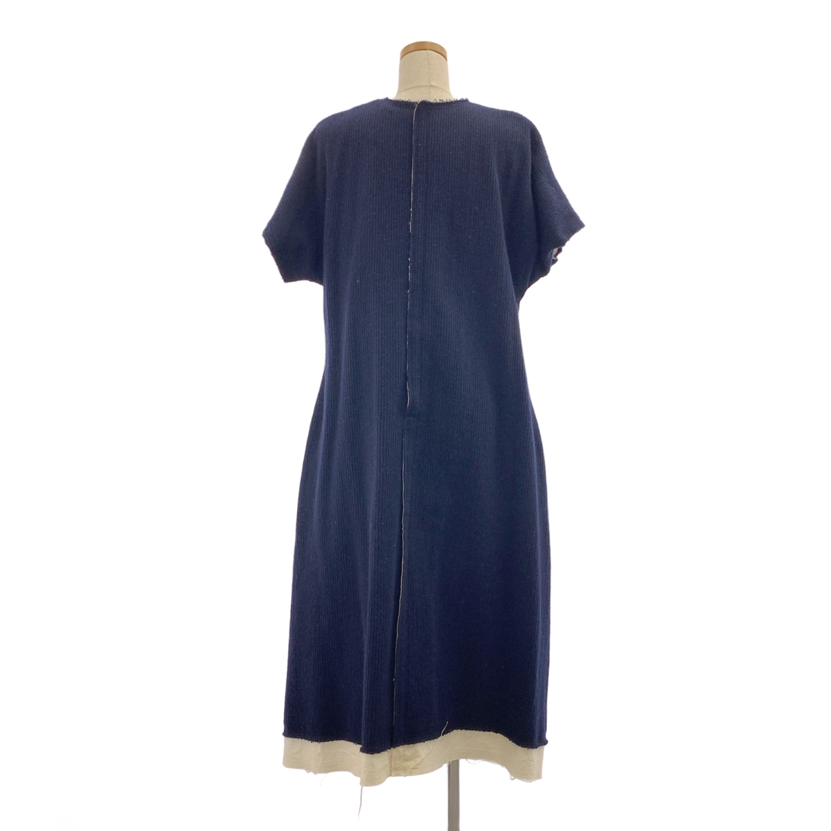 COMME des GARCONS / コムデギャルソン ウール オーバーシルエット カットオフ レイヤード ニット ワンピース