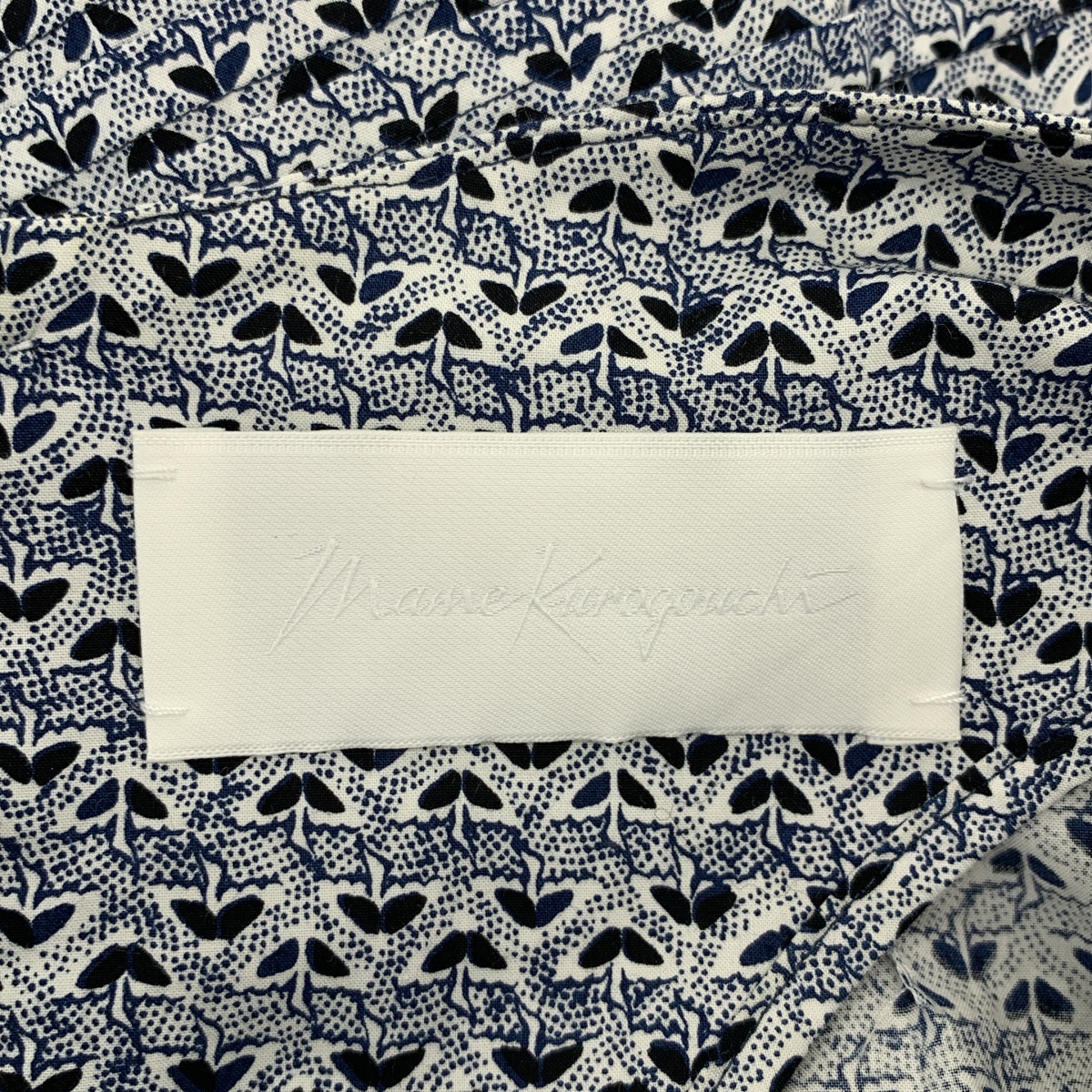 Mame Kurogouchi / マメクロゴウチ Crane Pattern Hand Printed Dress 鶴 総柄 プリント ドレス ワンピース