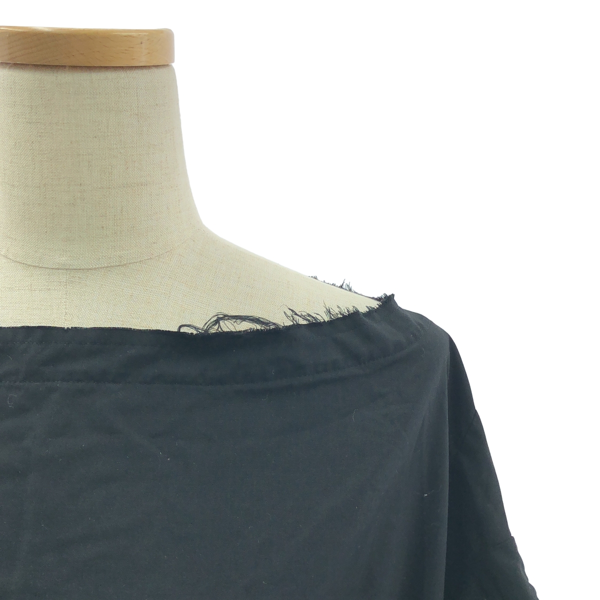 COMME des GARCONS / コムデギャルソン ポリエステル 断ち切り 立体 変形スリーブ ドローストリング ブラウス