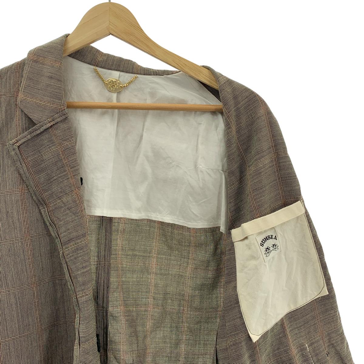 SUNSEA / サンシー ウール チェック テーラードジャケット
