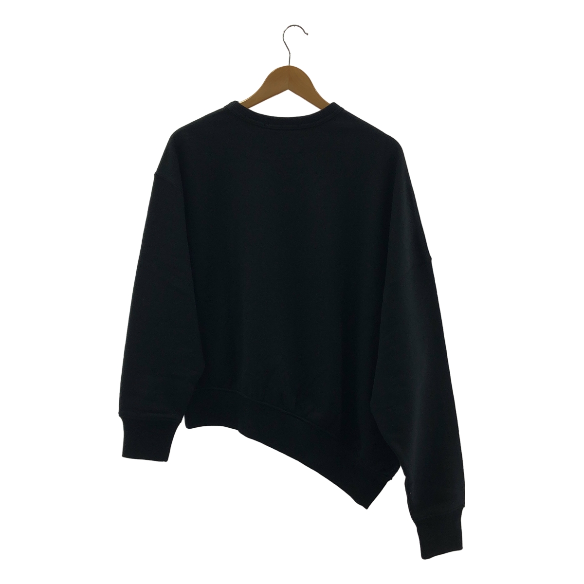 INSCRIRE / アンスクリア Asymmetry Sweat フロッキープリント アシンメトリー オーバーサイズ スウェット