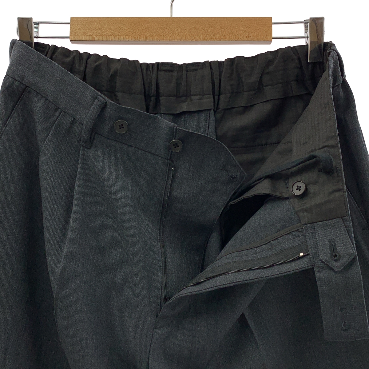 その他 new basic / ドローストリング ウールツイルテーパードスラックス パンツ