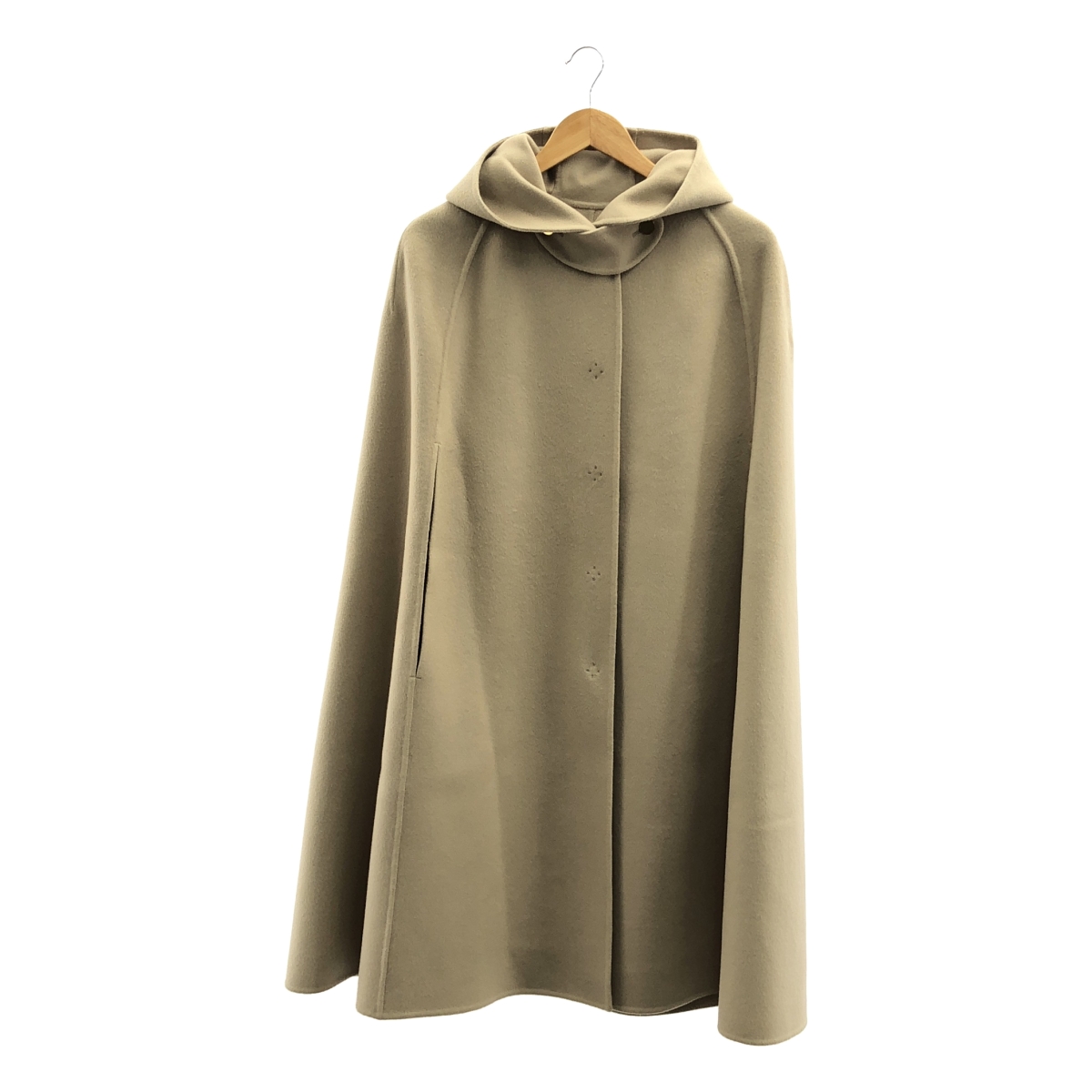 BEIGE， / ベイジ ウール オーバーシルエット ケープコート