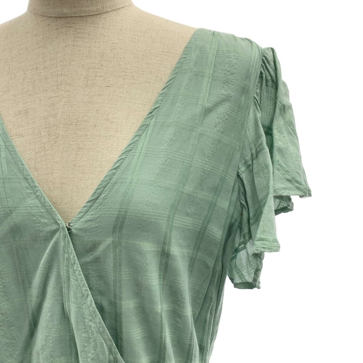 Lauren Ralph Lauren / ローレンラルフローレン レーヨン コットン Vネック ワンピース