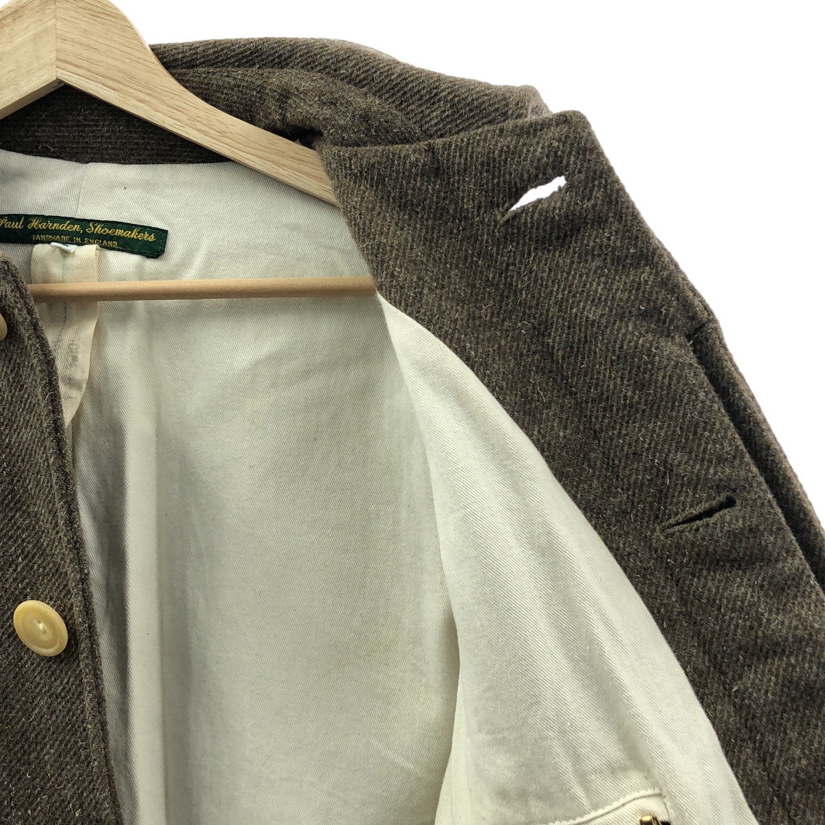 Paul Harnden / ポールハーデン Womens long Mac / ツイード ロング マック コート