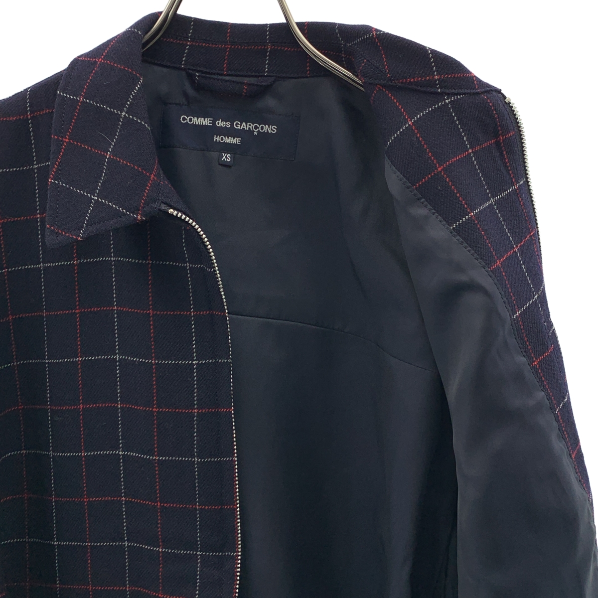 COMME des GARCONS HOMME / コムデギャルソンオム ウール ジップアップ チェックジャケット