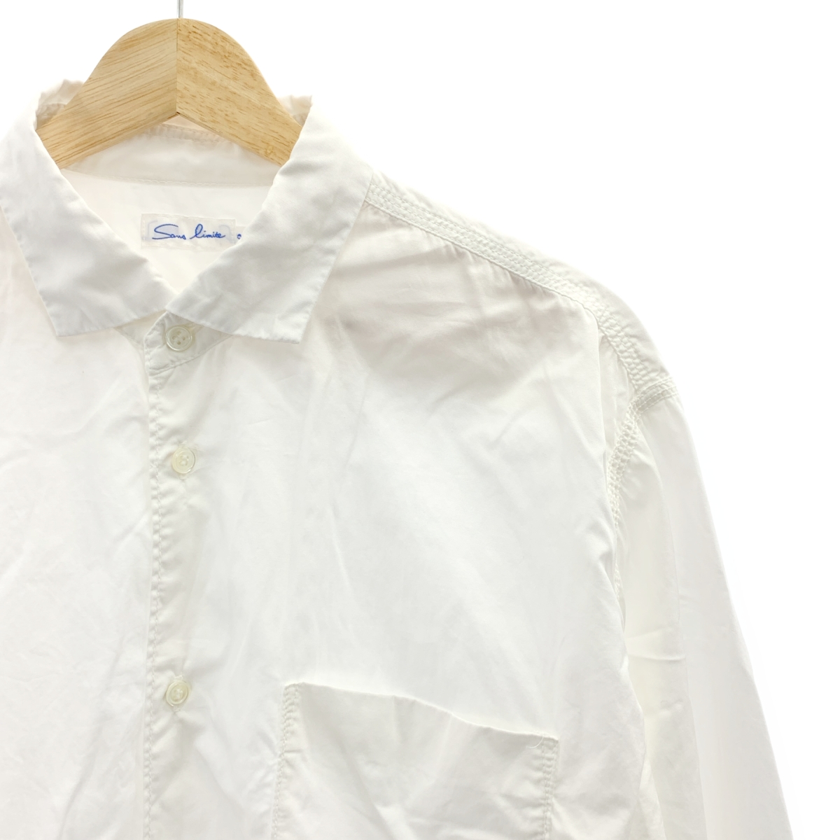 sans limite / サンリミット コットン 3本針 ボックスワイドシャツ