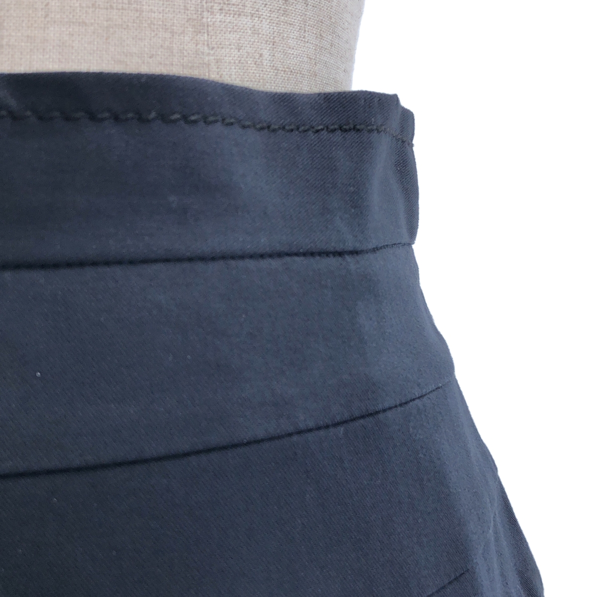 PRADA / プラダ タック ウエストライン 裾ステッチ ロングスカート