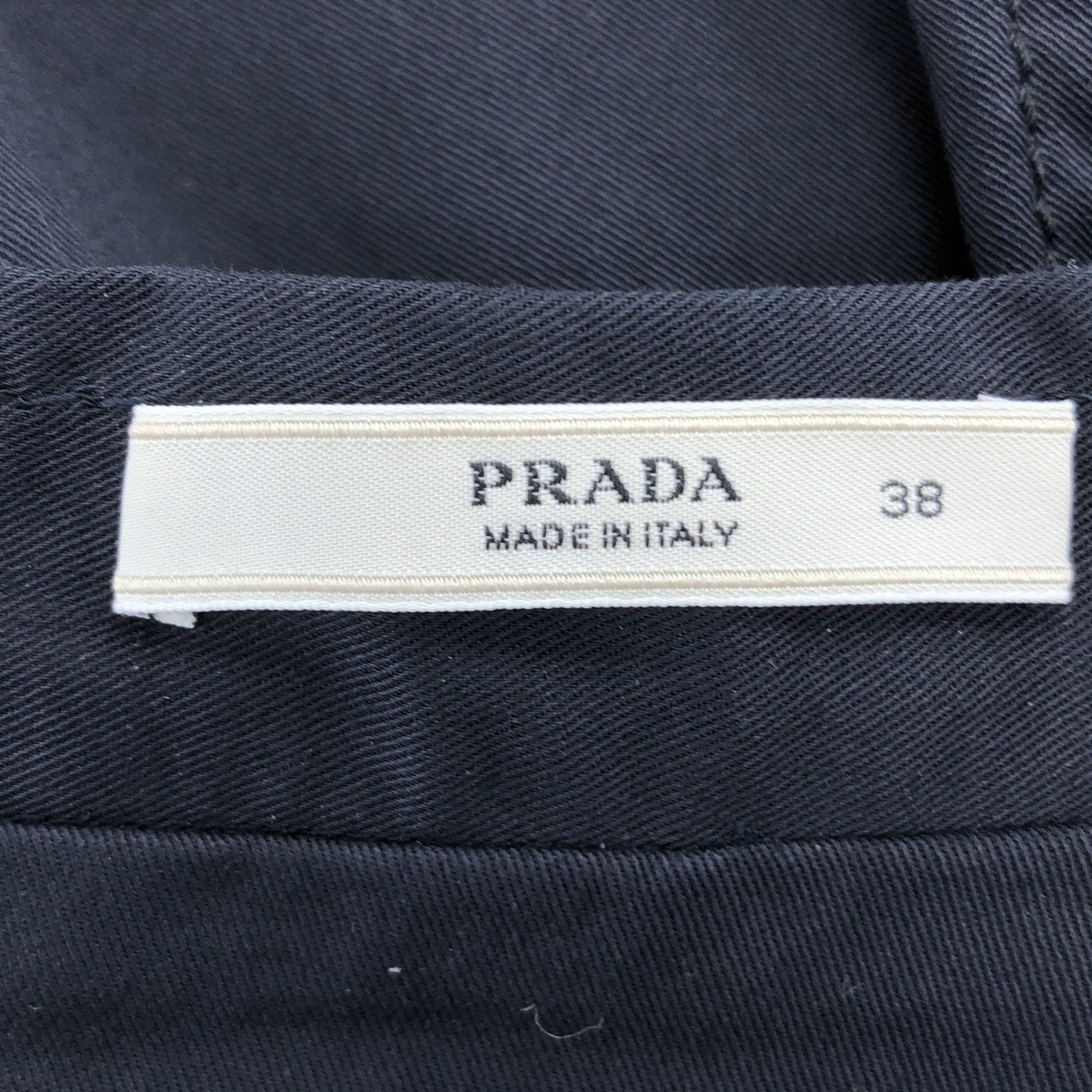 PRADA / プラダ タック ウエストライン 裾ステッチ ロングスカート