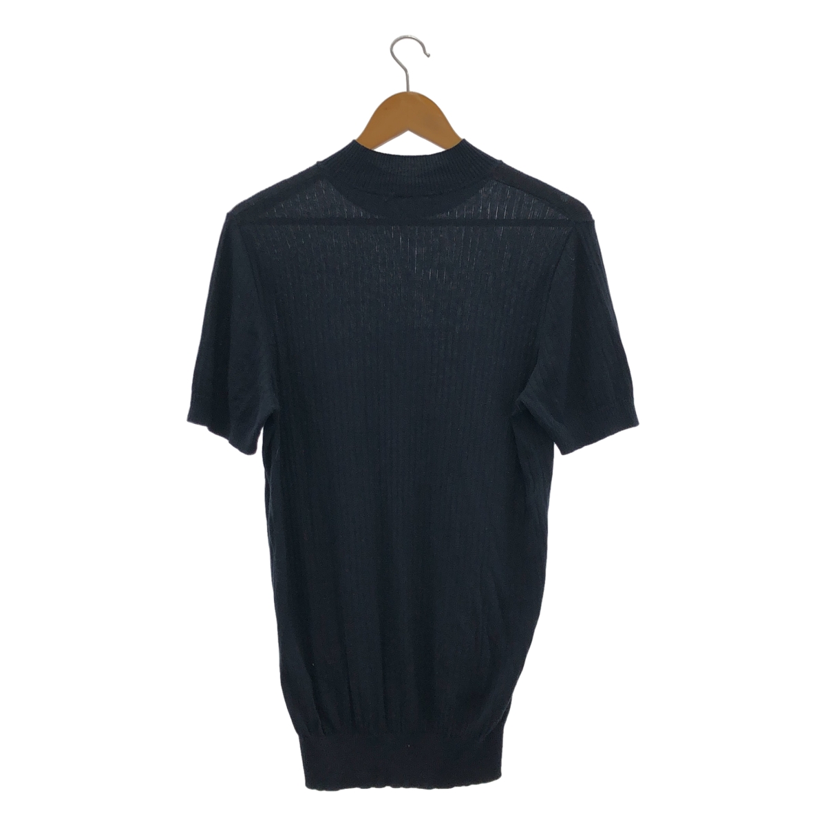 TARV / ターヴ シルク カシミヤ リブ ハイネック サマー ニット セーター