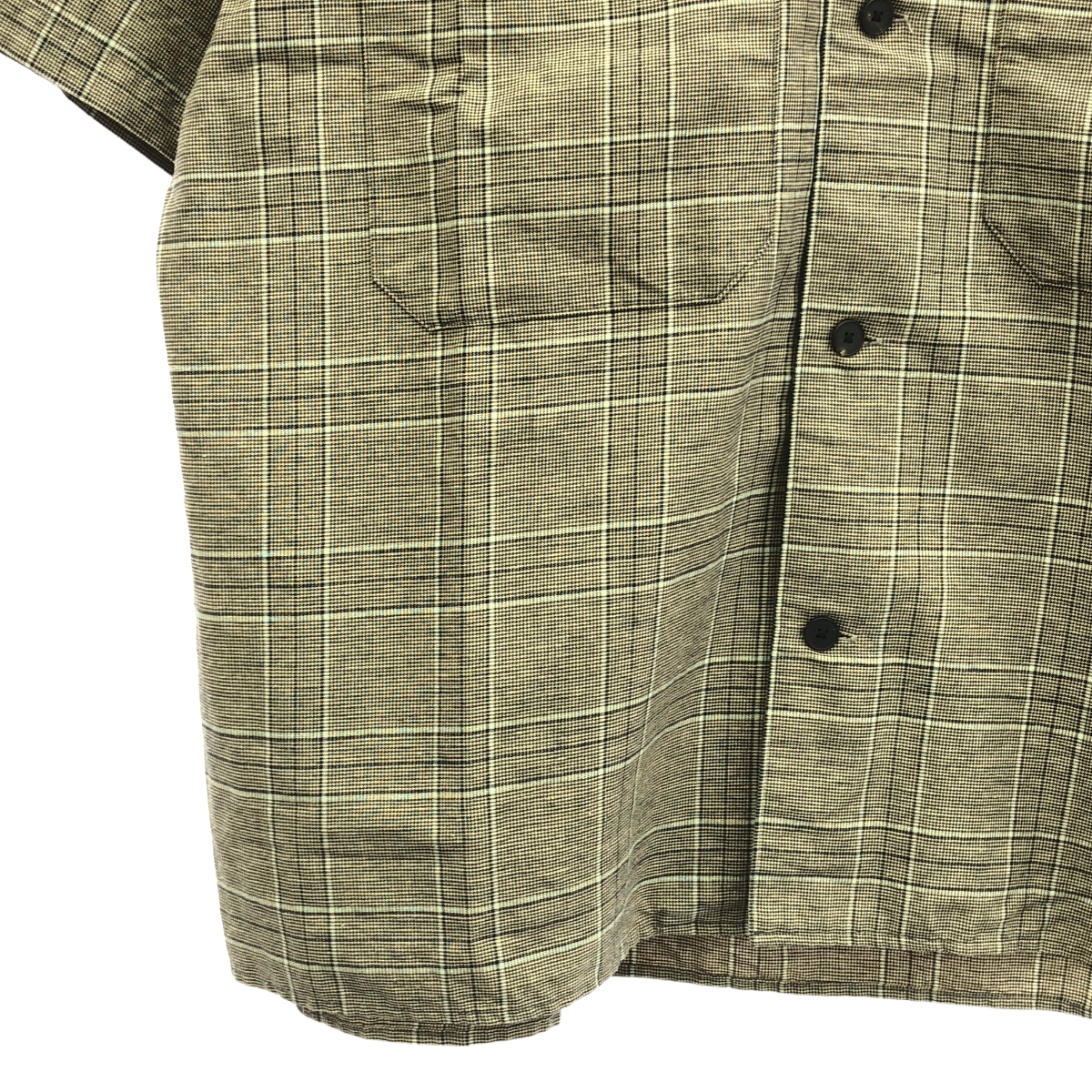 steven alan / スティーブンアラン DMP CHECK CAMP COLLAR SHIRT-BOLD レーヨンリネン 半袖 チェック シャツ