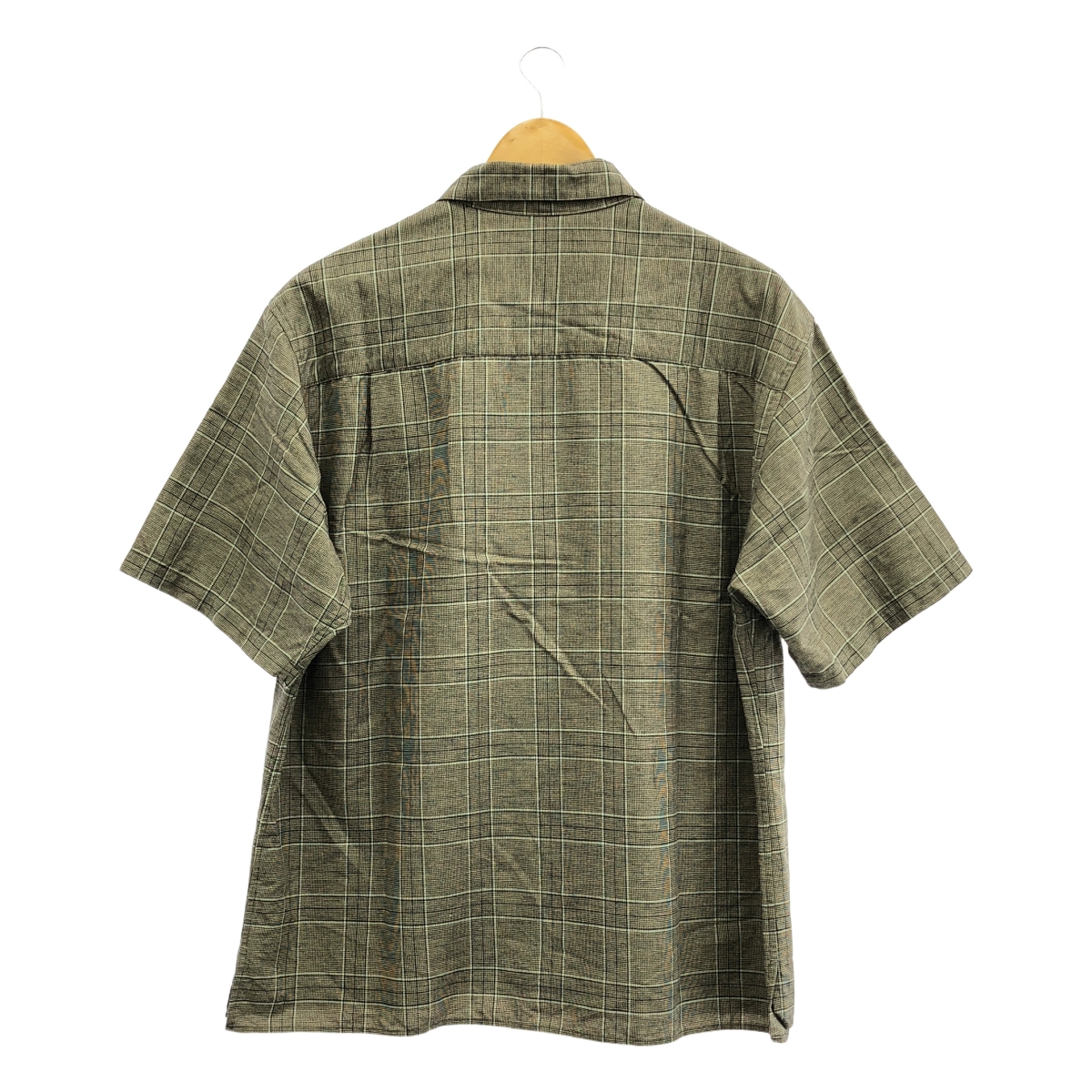 steven alan / スティーブンアラン DMP CHECK CAMP COLLAR SHIRT-BOLD レーヨンリネン 半袖 チェック シャツ