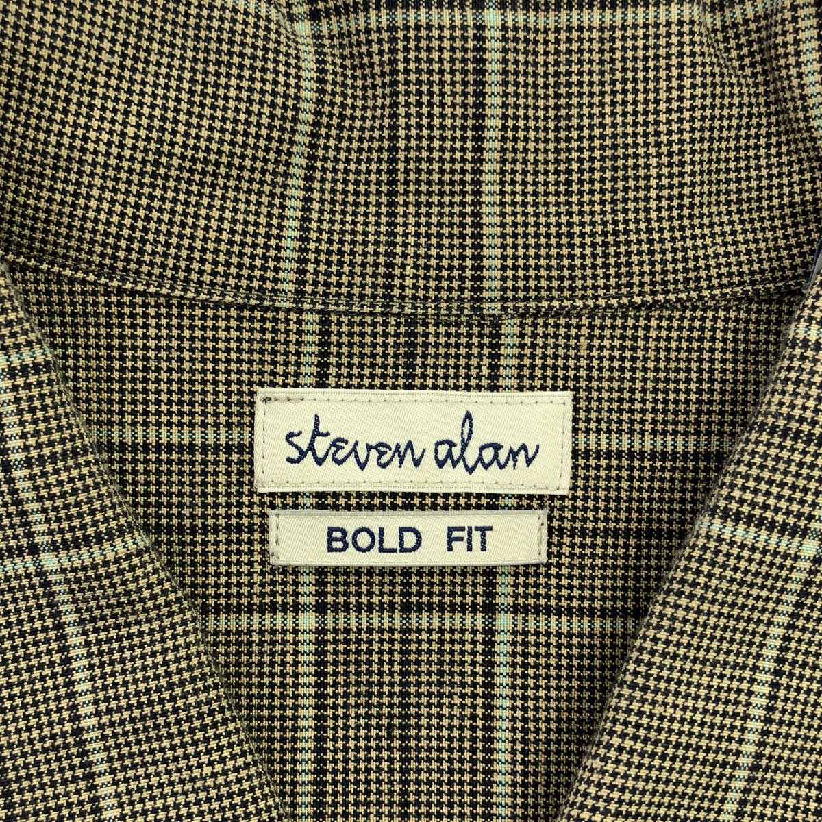 steven alan / スティーブンアラン DMP CHECK CAMP COLLAR SHIRT-BOLD レーヨンリネン 半袖 チェック シャツ