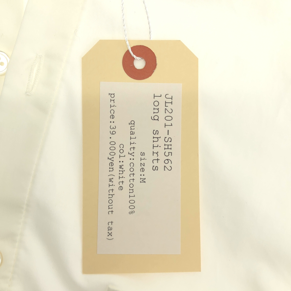 jonnlynx / ジョンリンクス Long shirts スタンドカラー コットン ロングシャツ