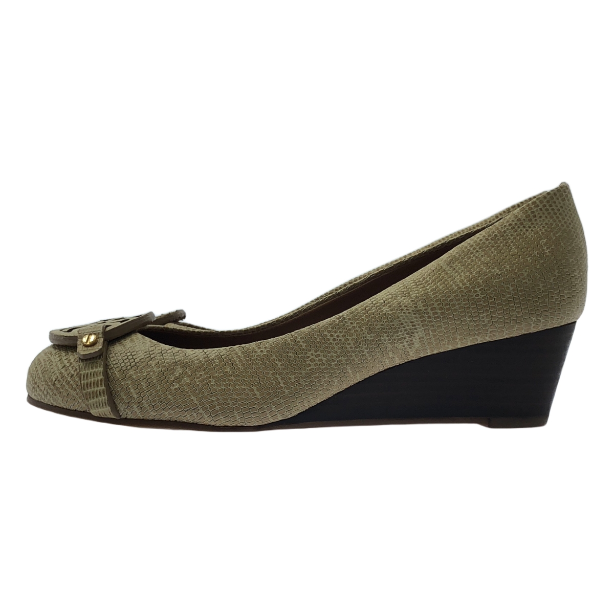 TORY BURCH / トリーバーチ エンボスレザー ウェッジ パンプス