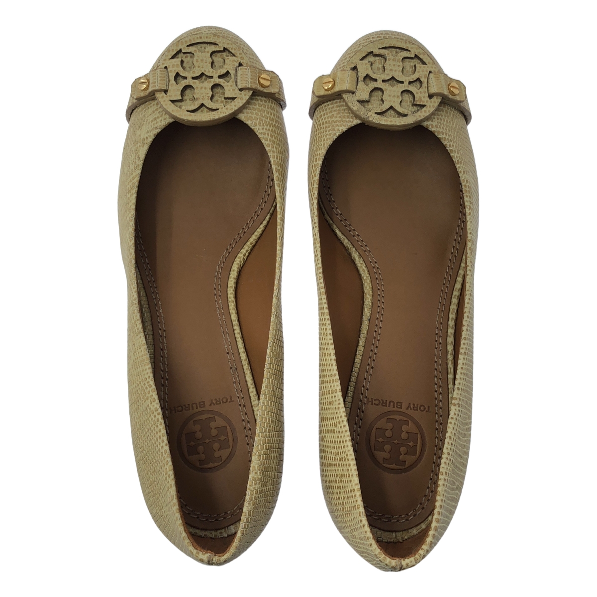 TORY BURCH / トリーバーチ エンボスレザー ウェッジ パンプス