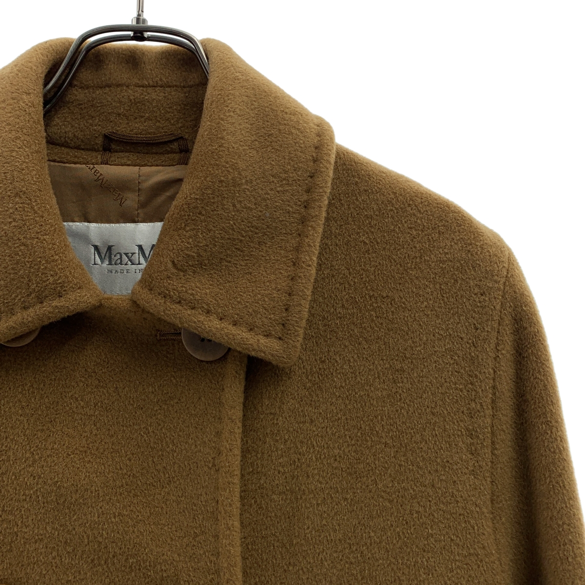 Max Mara / マックスマーラ カシミヤ混 ウール ロゴ裏地 ロングコート