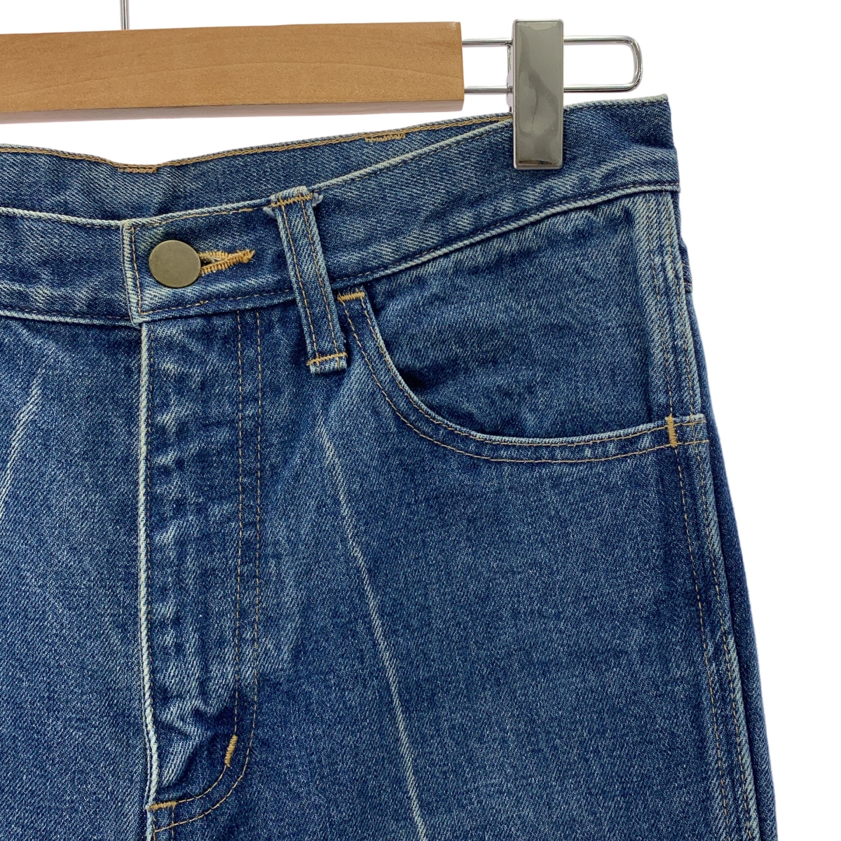 FUMIKA UCHIDA / フミカウチダ センタープレス カットオフ デニムパンツ