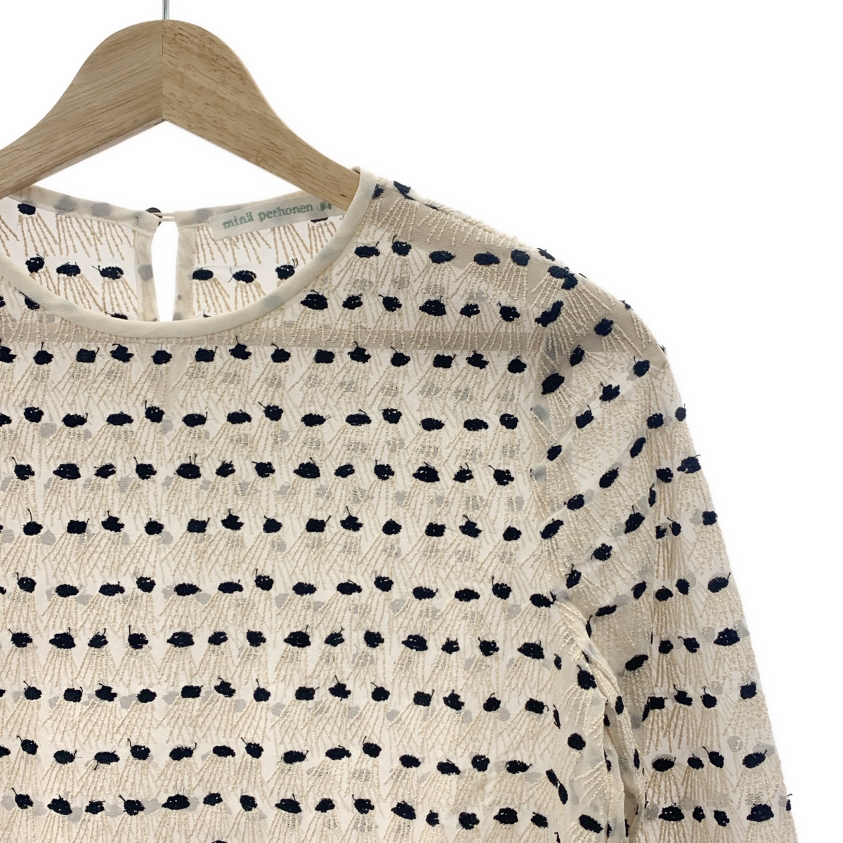 mina perhonen / ミナペルホネン hope rain シルク 刺しゅう ブラウス