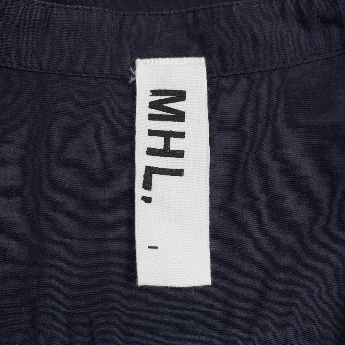 MHL. / エムエイチエルマーガレットハウエル コットン バンドカラー プルオーバーシャツ