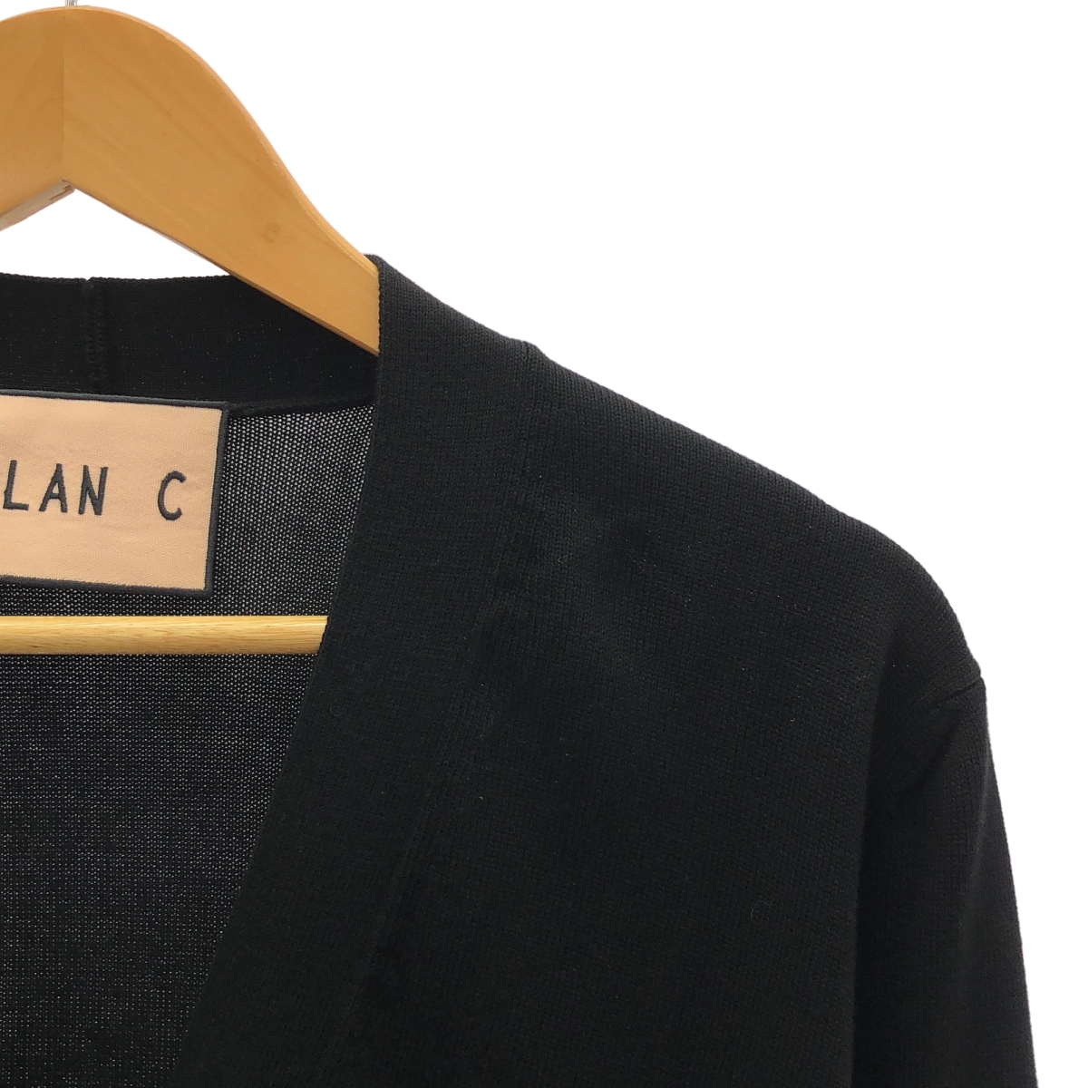 Plan C / プランシー コットン混 バイカラー Vネックカーディガン