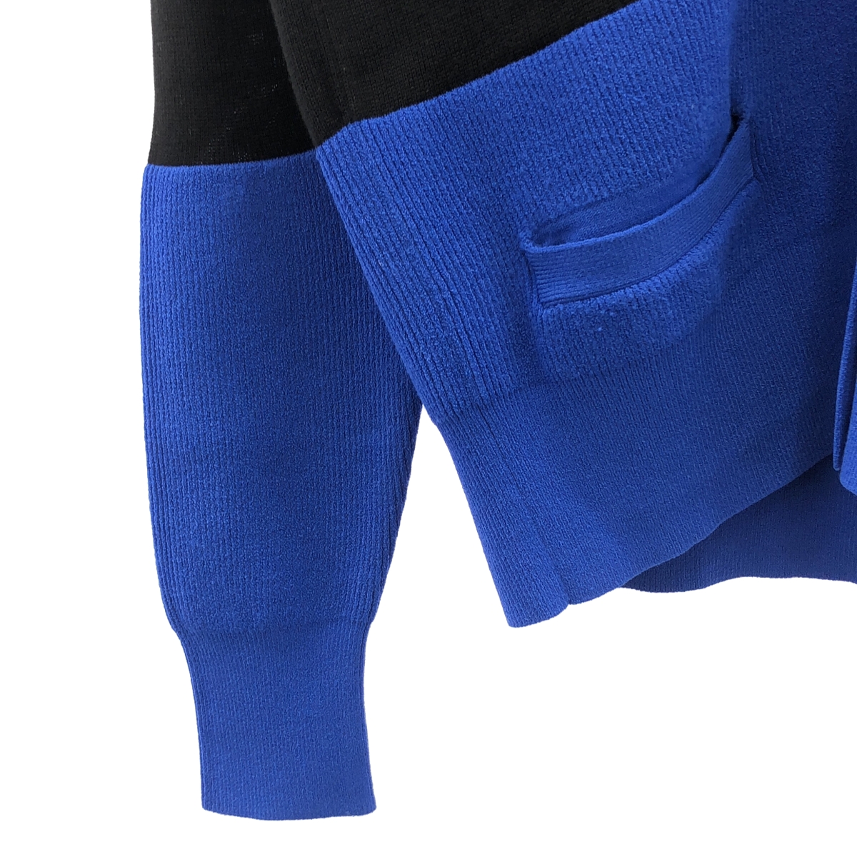 Plan C / プランシー コットン混 バイカラー Vネックカーディガン