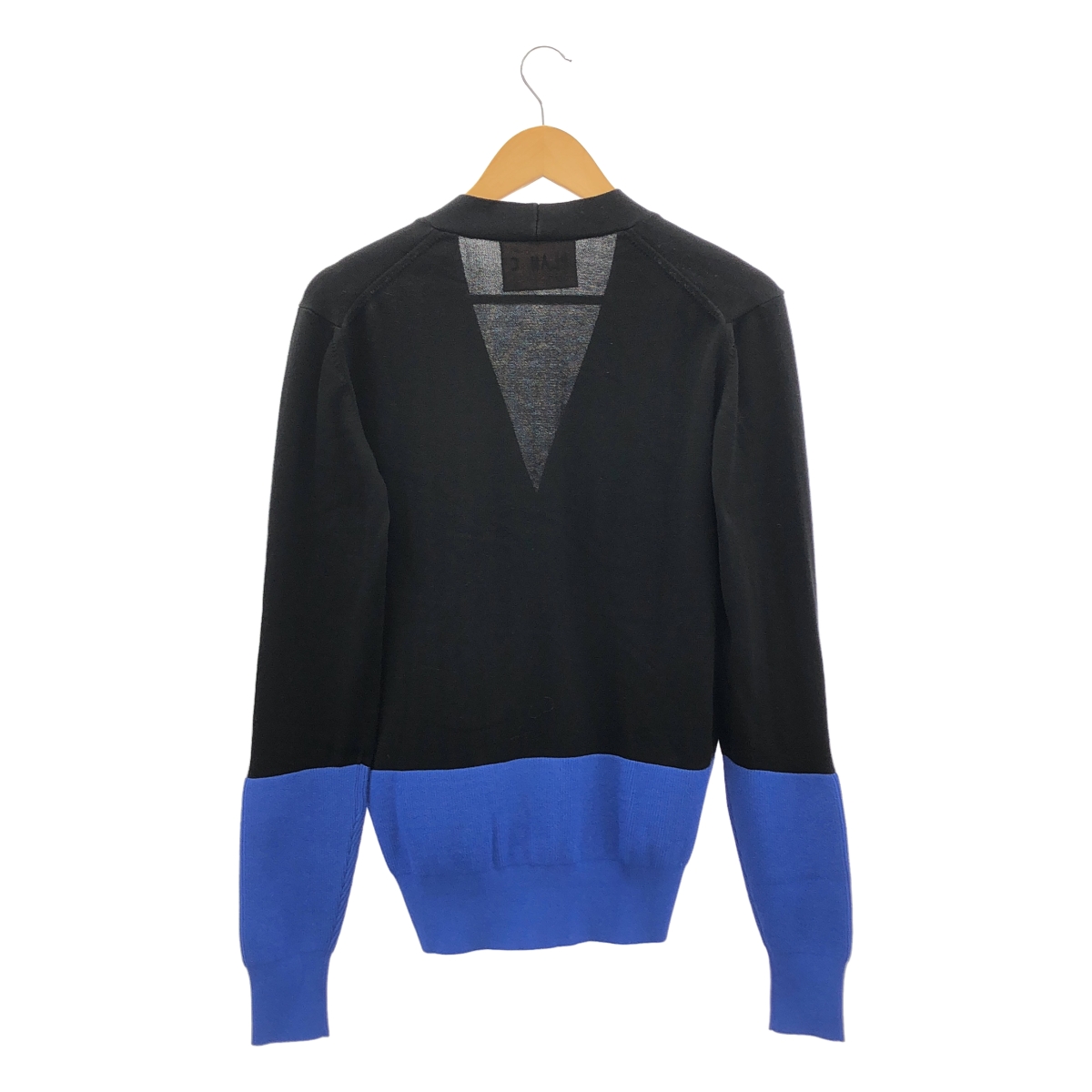 Plan C / プランシー コットン混 バイカラー Vネックカーディガン