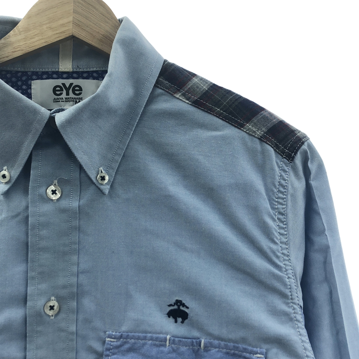 eye JUNYA WATANABE COMME des GARCONS MAN / アイジュンヤワタナベ マン ×BROOKS BROTHERS ブルックスブラザーズ / 異素材切替 オックスフォード ボタンダウンシャツ