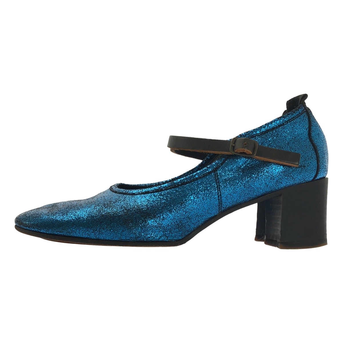 ebagos / エバゴス メタリック レザー ワンストラップ ヒールシューズ パンプス