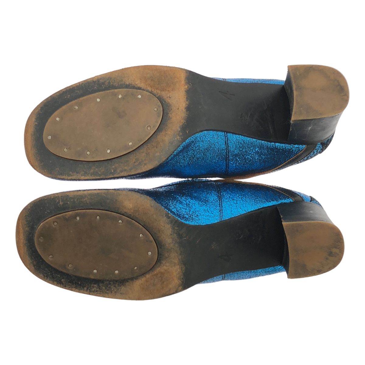 ebagos / エバゴス メタリック レザー ワンストラップ ヒールシューズ パンプス