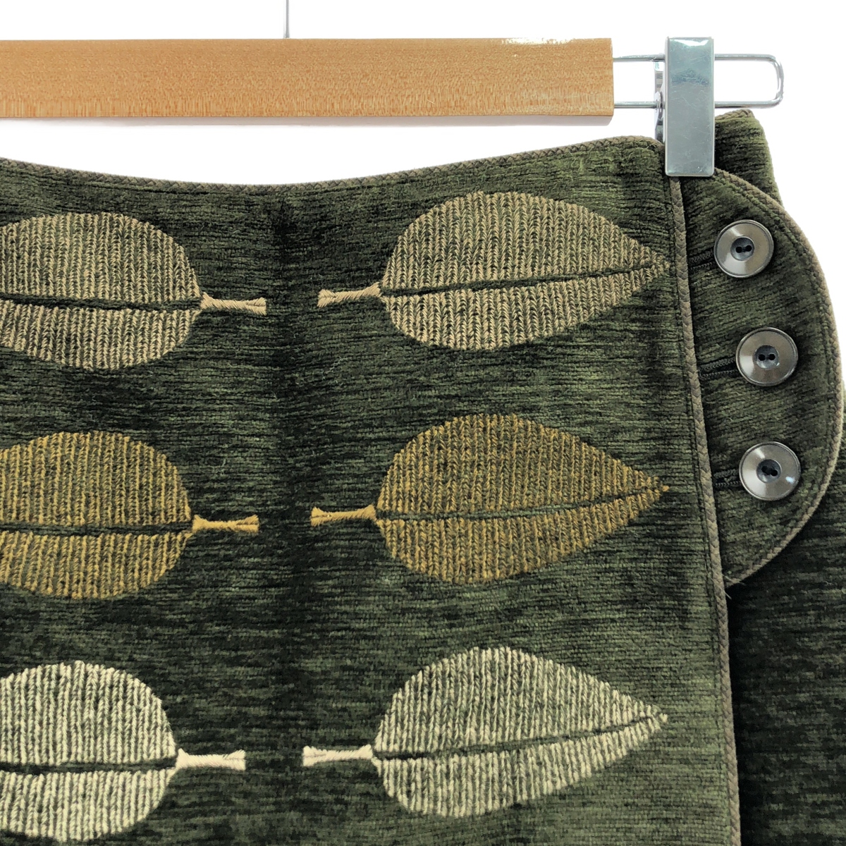 mina perhonen / ミナペルホネン happa / 葉っぱ エンブロイダリー スカート / 裏地付き