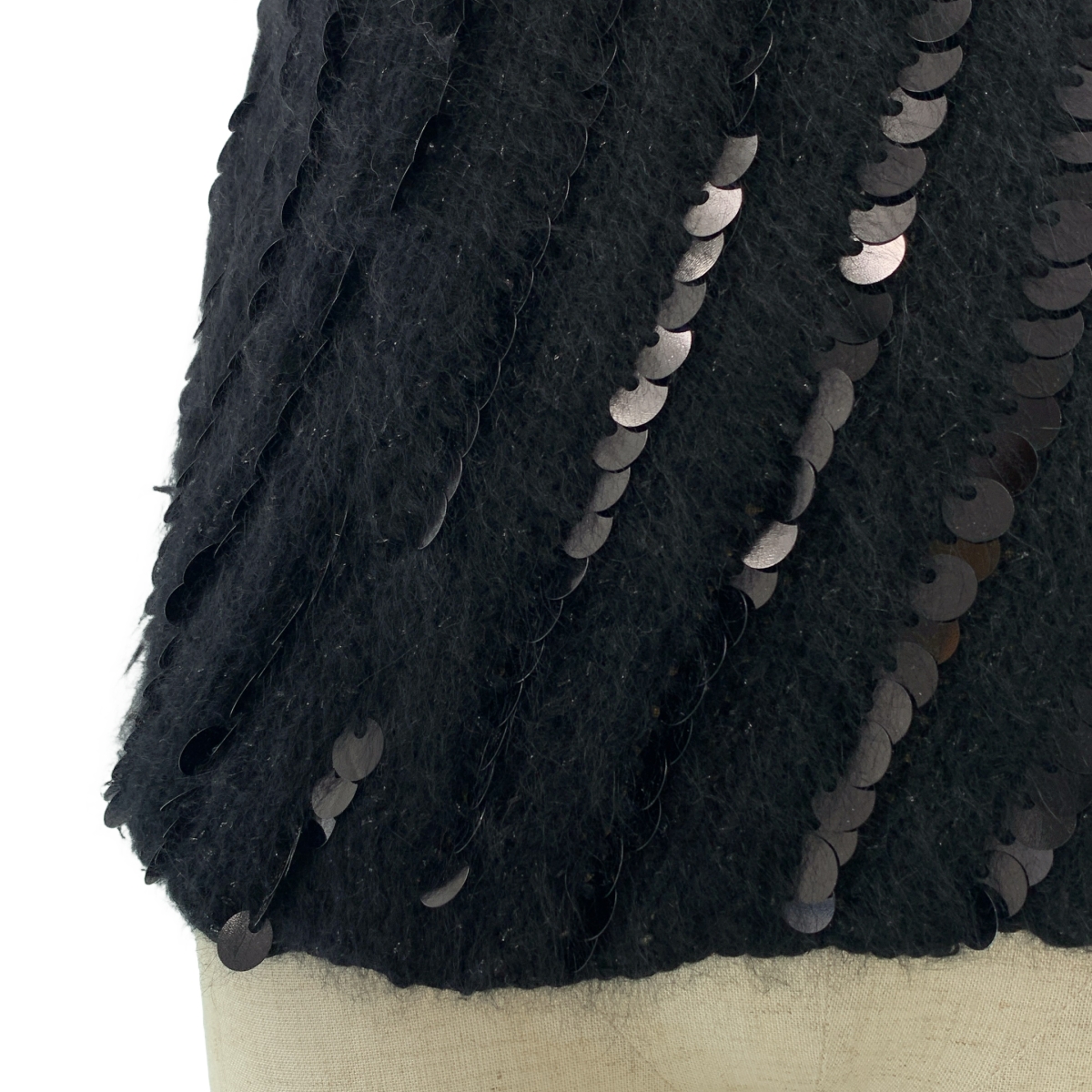 その他 アンゴラ スパンコール スリーブレス ニット