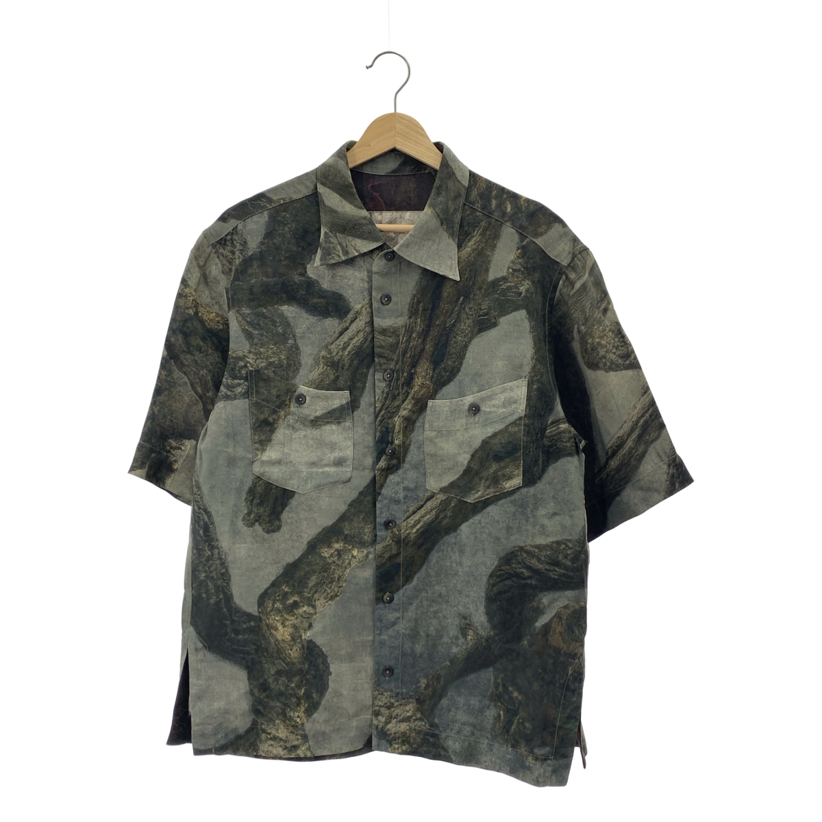 ziggy chen / ジギーチェン Digital Print Short Sleeve Shirt  / 総柄 オーバー シャツ