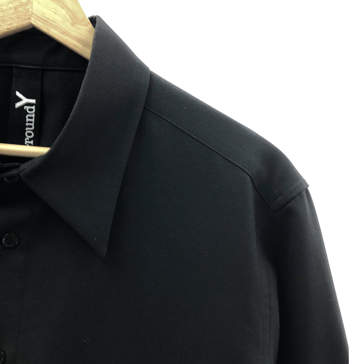 Ground Y / グラウンドワイ ウールギャバジン ジップアップ シャツ