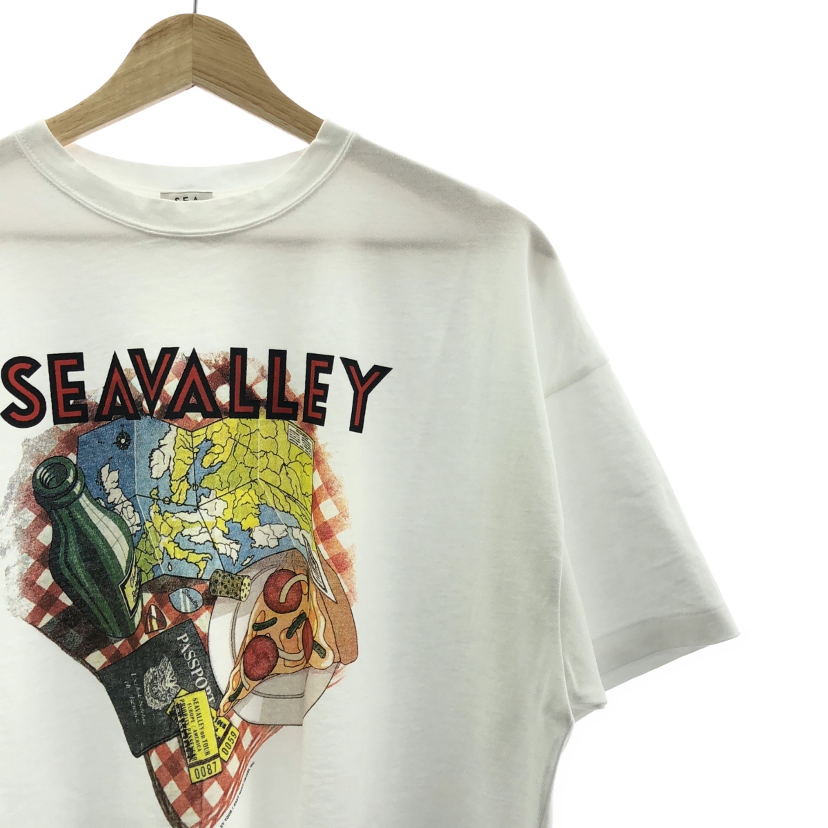 SEA / シー GRAPHIC TEE(SEAVALLEY PIZZA SHOP TEE) / グラフィック プリント Tシャツ カットソー