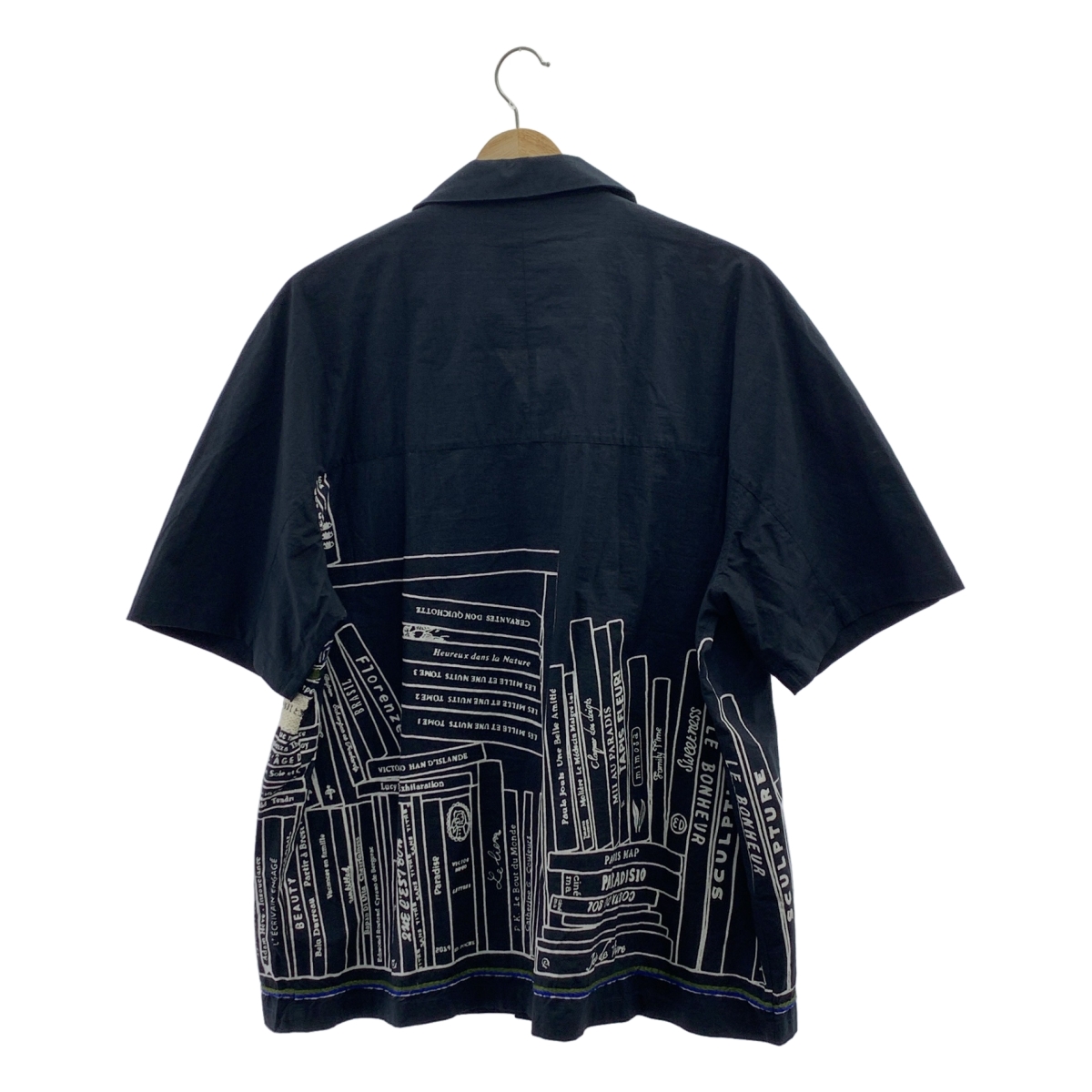 mii / ミー × International Gallery BEAMS 総柄 刺しゅう プリント オープンカラー 半袖シャツ