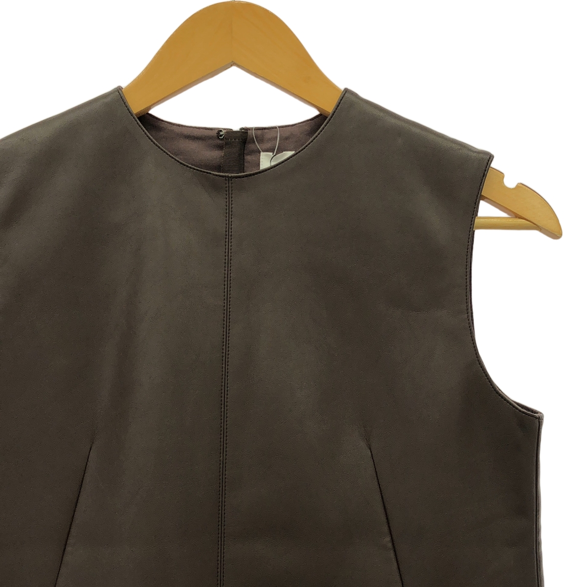 th products / ティーエイチプロダクツ フェイクレザー ノースリーブ ワンピース