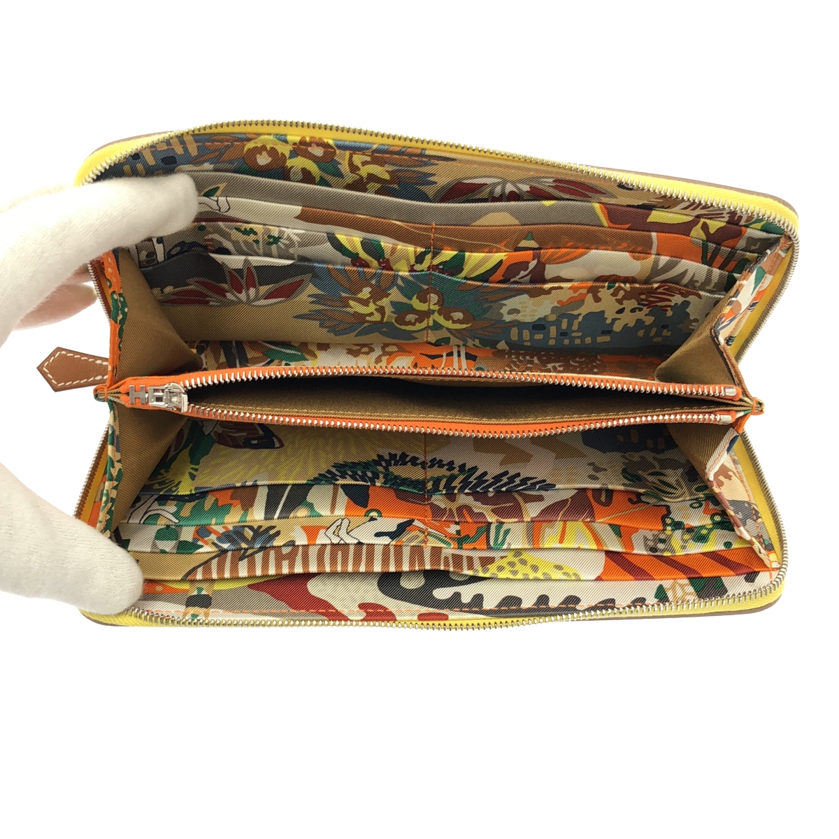 HERMES / エルメス アザップロング シルクイン エバーカラー ラウンドジップ ロングウォレット W刻印