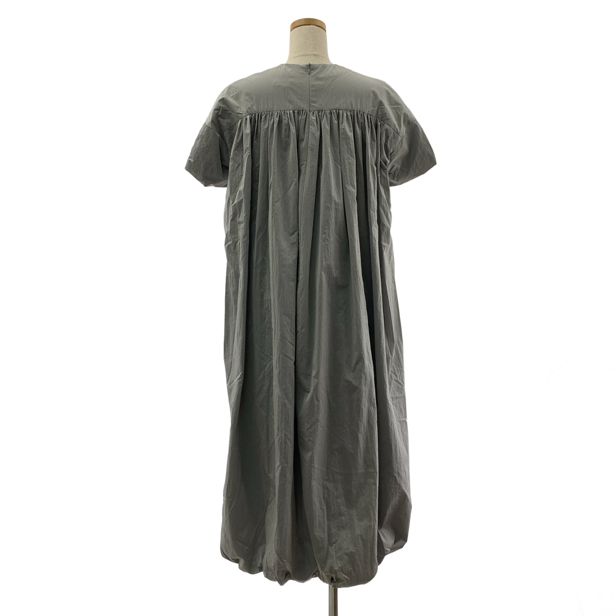 その他 ギャザー ボリューム バックジップ バルーン ドレス ワンピース