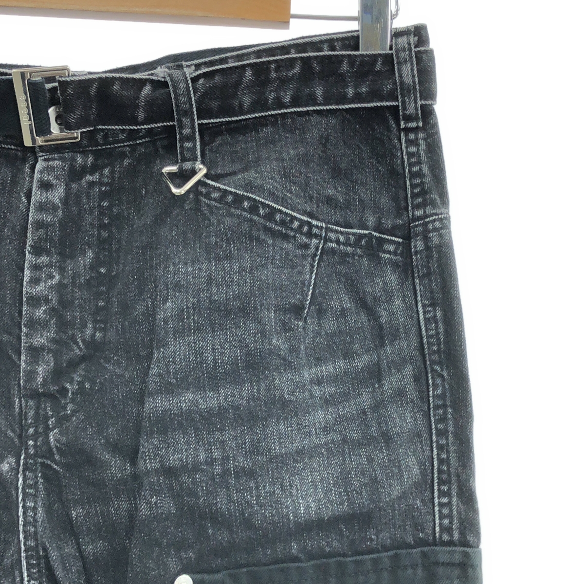 sacai / サカイ ベルテッド ダブルニー デニムパンツ