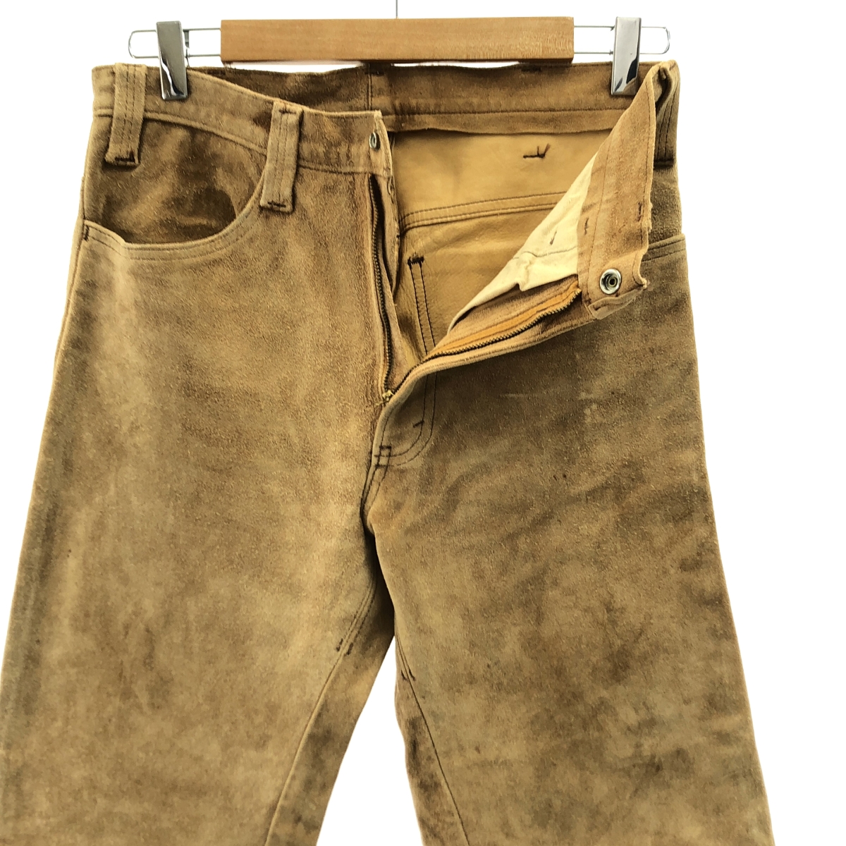 Levi's / リーバイス 517 BIGE 42TALON ジップ スエード ブーツカット パンツ