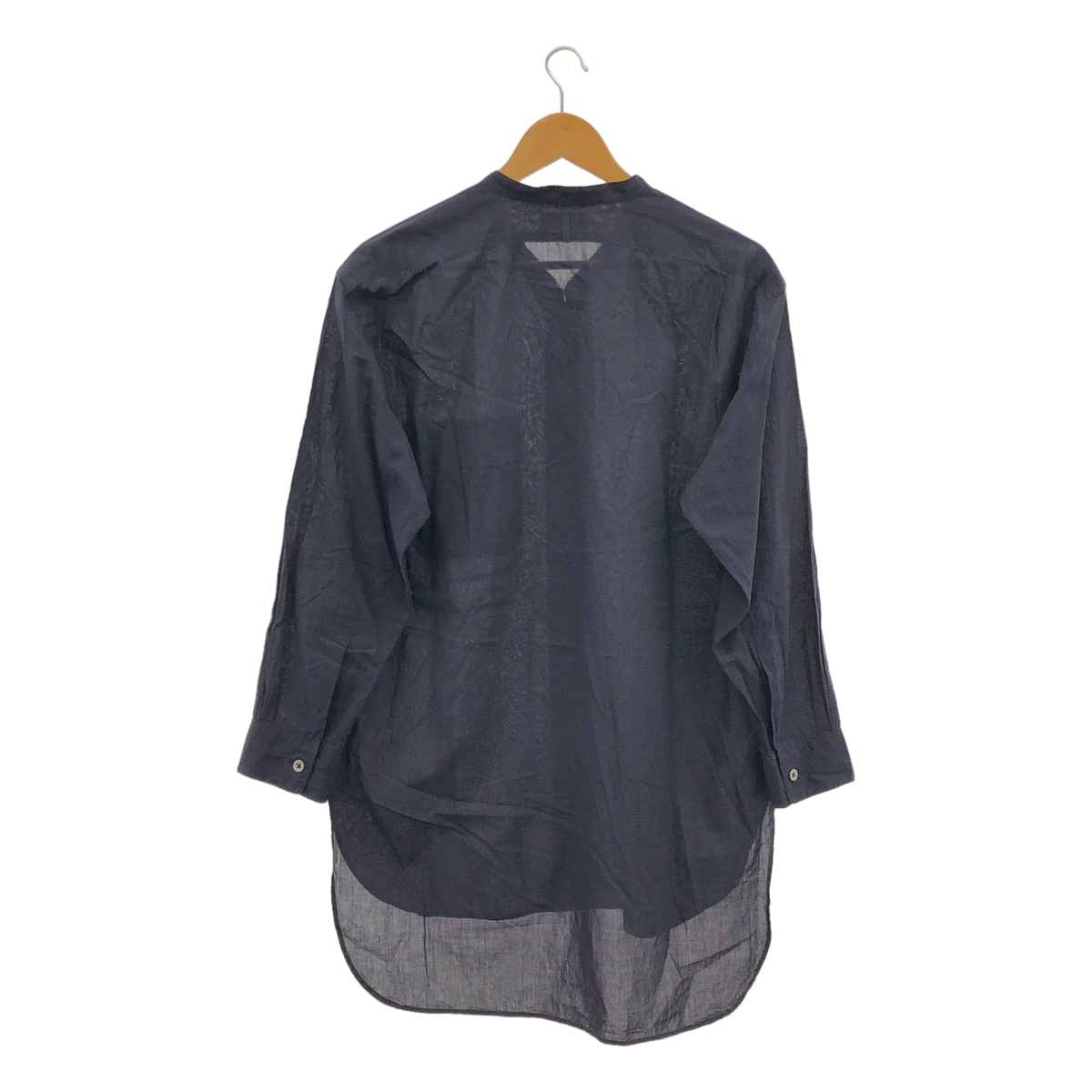 MARGARET HOWELL / マーガレットハウエル コットン バンドカラー ロング シャツ