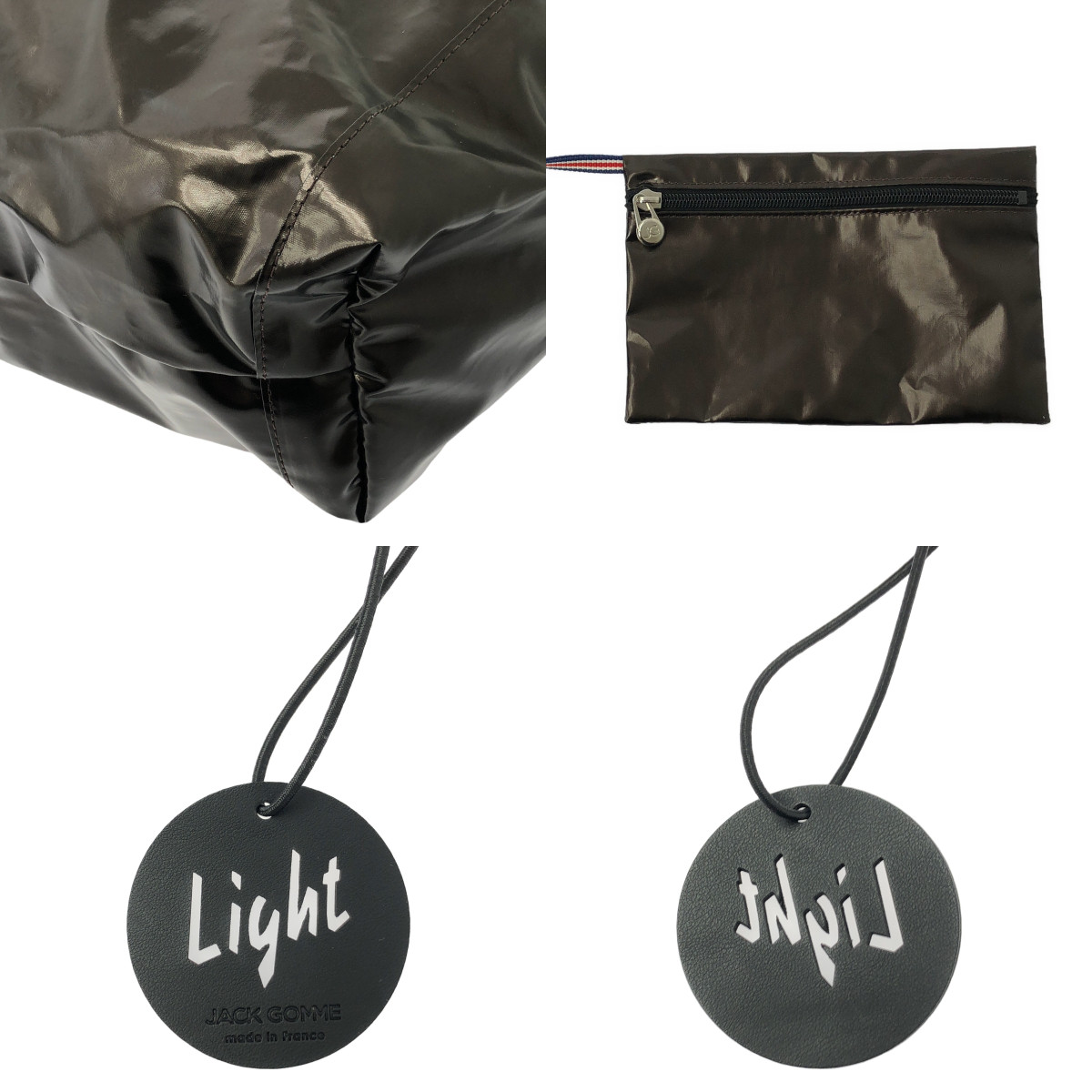 JACK GOMME / ジャックゴム メタリック ポーチ付き 2way ショルダーバック