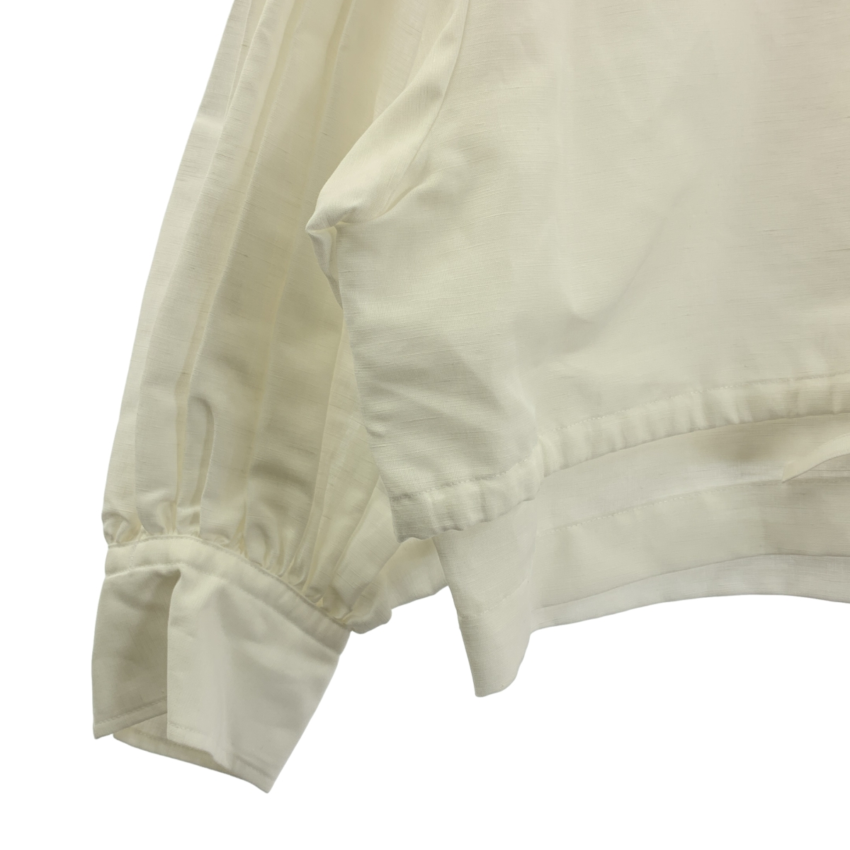 HYKE / ハイク C/L BALLOON SLEEVE BLOUSE リネン コットン バンドカラーシャツ